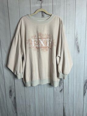 Vintage Express Athlétique Cream Pullover Sweatshirt